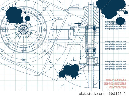 Mechanical engineering. Technical illustration. Backgrounds of engineering subjects 60859541