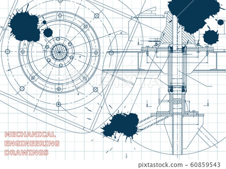 Mechanical engineering. Technical illustration. Backgrounds of engineering subjects Mechanical engineering. Technical illustration. Backgrounds of engineering subjects 60859543
