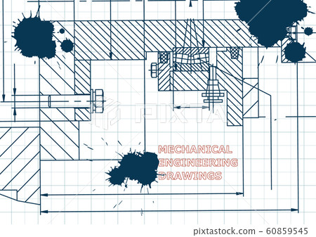 Mechanical engineering. Technical illustration. Backgrounds of engineering subjects 60859545