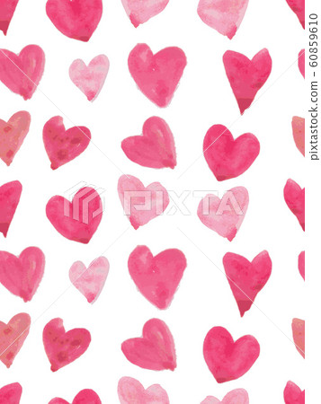 Seamless pattern with watercolor hearts Seamless pattern with watercolor hearts 60859610