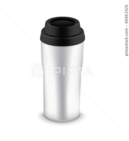 Tumbler bottle mug for travel. Thermo water cup plastic or metal coffee mug template design Tumbler bottle mug for travel. Thermo water cup plastic or metal coffee mug template design 60861926