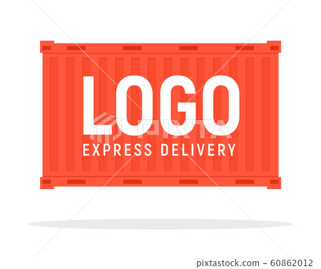 Vector container cargo port export shipping isolated background metal container 60862012
