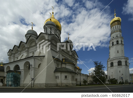 Cathedral Square or Sobornaya Square is the central square of the Moscow Kremlin, Russia. UNESCO World Heritage Site 60862017