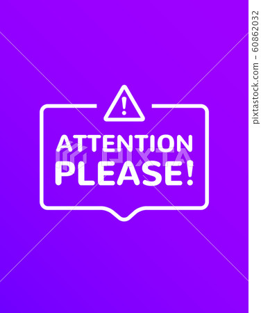 Attention vector information announcement. Important attention please alert poster Attention vector information announcement. Important attention please alert poster 60862032