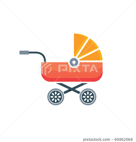 Baby carriage icon buggy, pram stroller silhouette illustration Baby carriage icon buggy, pram stroller silhouette illustration 60862068