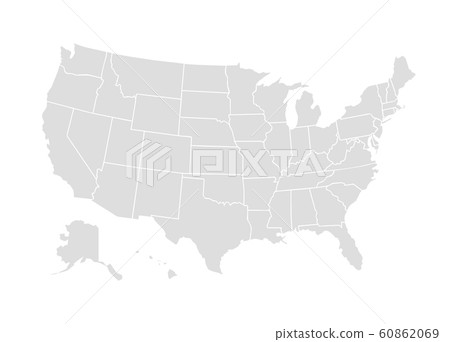 Vector usa map america icon. United state america country world map illustration Vector usa map america icon. United state america country world map illustration 60862069
