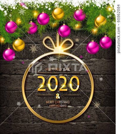 Merry Christmas and Happy new year sale banner. Merry Christmas and Happy new year sale banner. 60862084