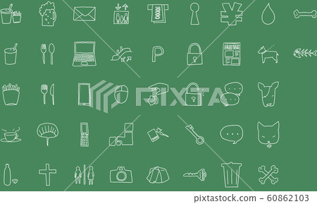 手繪圖標集40餐和PC等 60862103