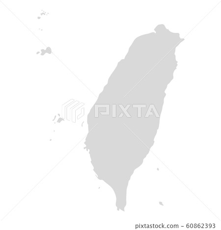 Taiwan vector map icon. Taiwan country map island region illustration 60862393