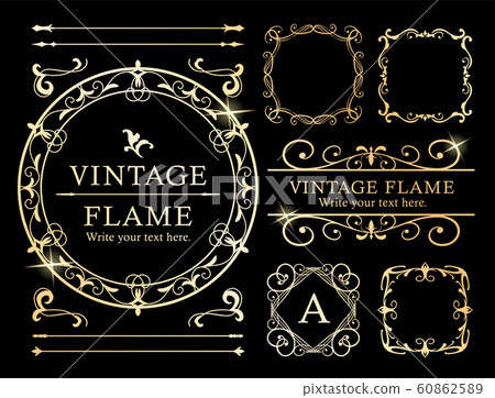 Luxury frame design, calligraphic material, luxury, template, [copy space] 60862589