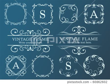 豪華框架設計，書法材料，豪華，模板，[副本空間] 60862602