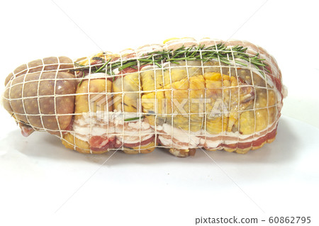 boneless guinea fowl sausage ready for cooking 60862795