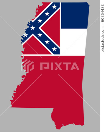 Vector Map flag of the United States of America Vector Map flag of the United States of America 60864488