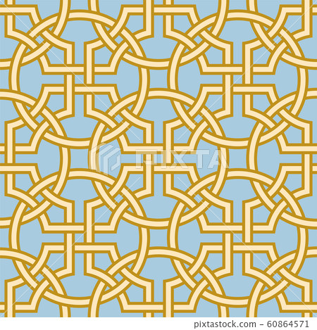 Mettlach encaustic tiles pattern in celtic style. Mettlach encaustic tiles pattern in celtic style. 60864571