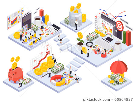 Isometric Wealth Management Concept 60864857