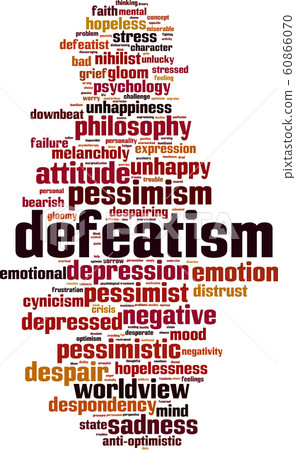 Defeatism word cloud 60866070