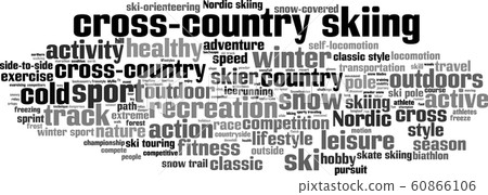 cross-country skiing word cloud cross-country skiing word cloud 60866106