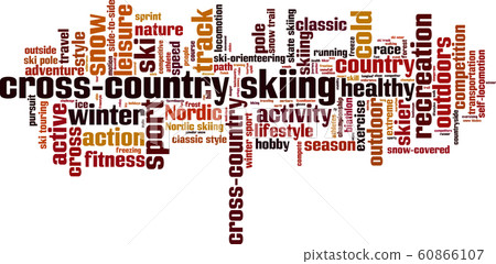 cross-country skiing word cloud cross-country skiing word cloud 60866107