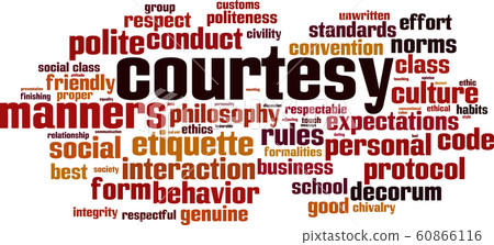 Courtesy word cloud Courtesy word cloud 60866116