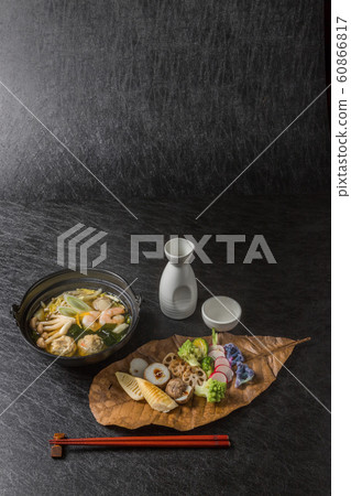 Set with high grade Japanese foods 60866817