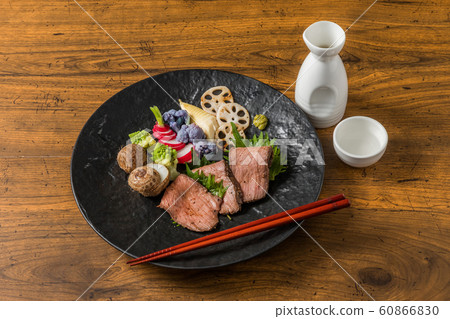 Set with high grade Japanese foods 60866830