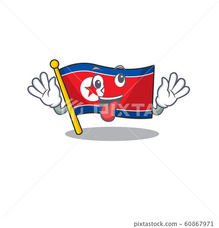 Mascot of crazy face flag north korea Scroll Cartoon character style Mascot of crazy face flag north korea Scroll Cartoon character style 60867971