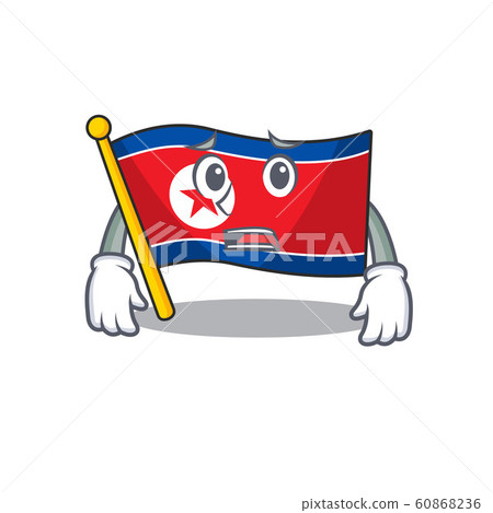 mascot of flag north korea Scroll showing afraid look face mascot of flag north korea Scroll showing afraid look face 60868236