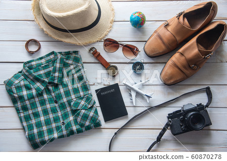 Travel accessories costumes. Passports, luggage, 60870278