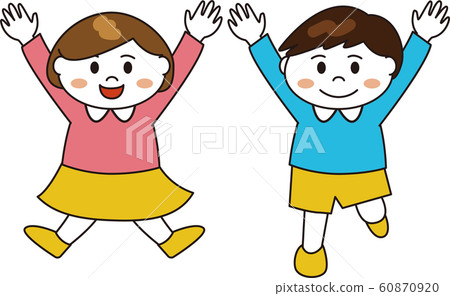 Children rejoicing - Stock Illustration [60870920] - PIXTA