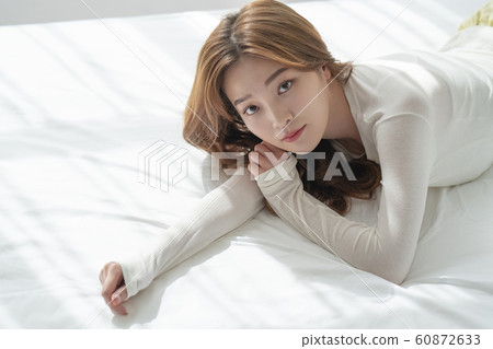 休閒床白 60872633