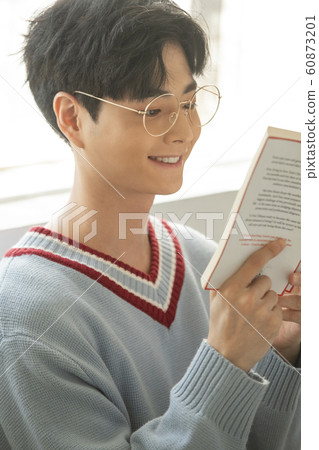 Man resting weekend Man resting weekend 60873201