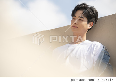 Rooftop sky man Rooftop sky man 60873417