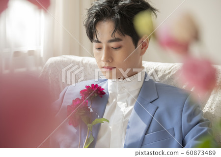 Flower man beauty Flower man beauty 60873489