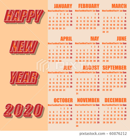 Vintage style background of 2020 new year 60876212