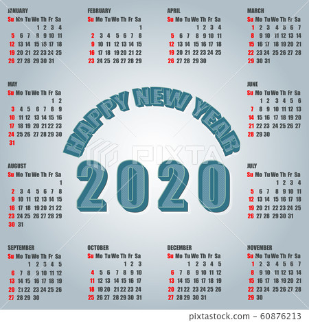 Happy new year 2020 vintage style background 60876213