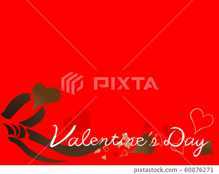 心框架背景與情人節絲帶（紅色） 60876271