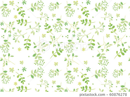 柔和的綠色小花圖案 60876278
