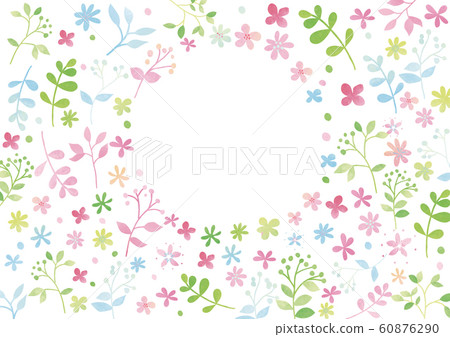 Pastel style spring colorful florets background frame (center of copy space) Pastel style spring colorful florets background frame (center of copy space) 60876290
