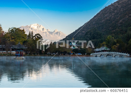 Beautiful of Black Dragon Pool with Jade Dragon 60876451