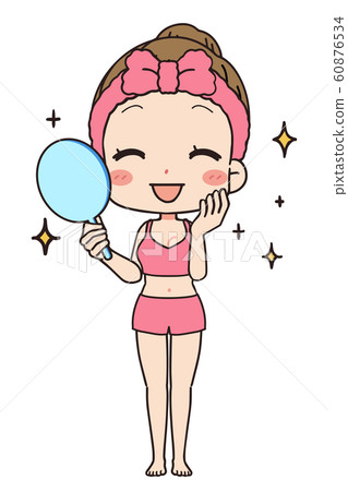 女人的前視圖插圖 60876534