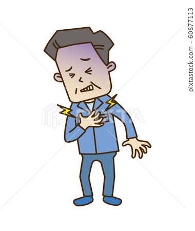胸痛的中年工人 胸痛的中年工人 60877113