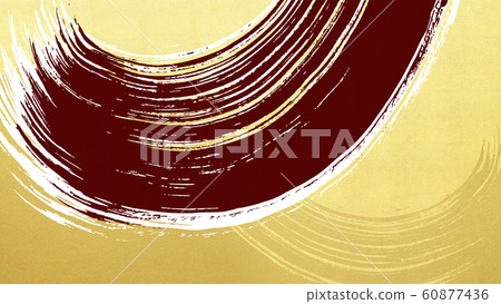 Background-Japanese-Japanese Style-Japanese Pattern-Japanese Paper-Gold Leaf-Wave-Brush-Red Background-Japanese-Japanese Style-Japanese Pattern-Japanese Paper-Gold Leaf-Wave-Brush-Red 60877436