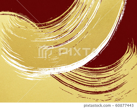 Background-Japanese-Japanese Style-Japanese Pattern-Japanese Paper-Gold Leaf-Wave-Brush-Red Background-Japanese-Japanese Style-Japanese Pattern-Japanese Paper-Gold Leaf-Wave-Brush-Red 60877443