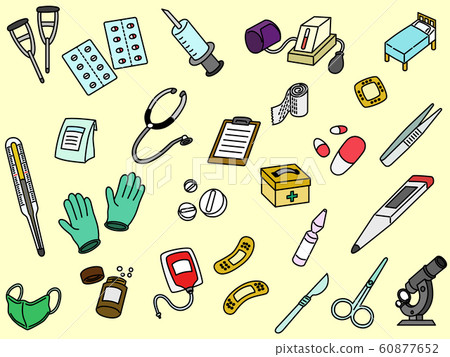 Medical care, medical equipment, syringes, stethoscopes, scalpels ...