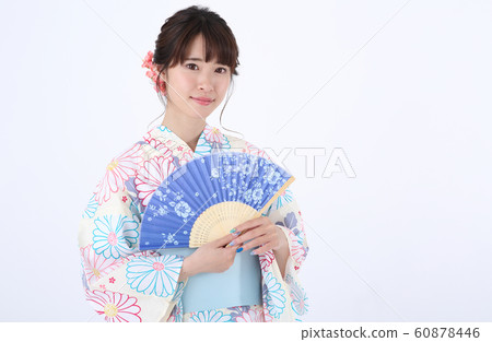 A woman in a yukata A woman in a yukata 60878446