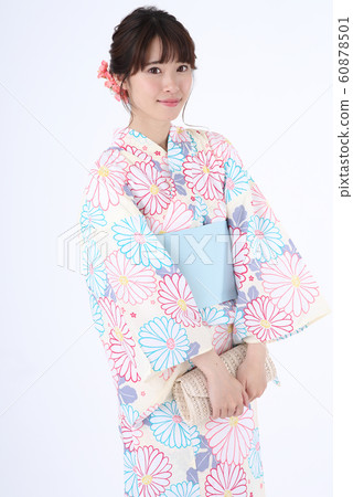 A woman in a yukata A woman in a yukata 60878501