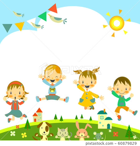 Children Jump Frame Children Jump Frame 60879829