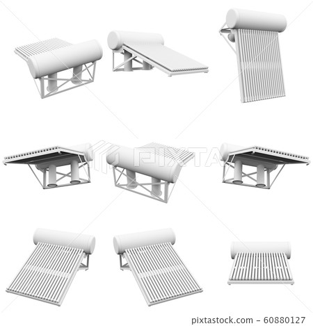 Solar collector 3D Rendering Solar collector 3D Rendering 60880127