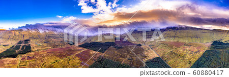 The dramitic mountains surrounding the Gleniff Horseshoe drive in County Sligo - Ireland 60880417