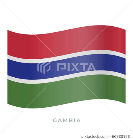 Gambia waving flag vector icon. Vector... - Stock Illustration ...